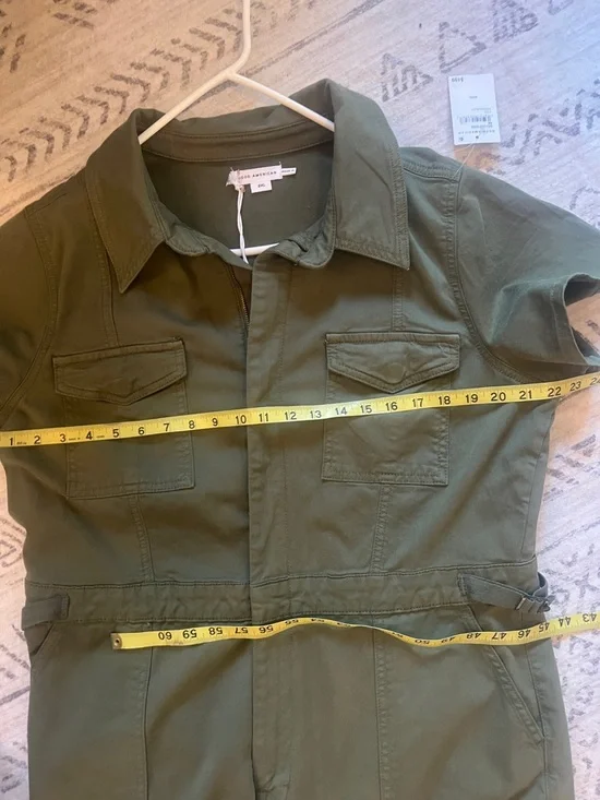 Good American Olive Green Short-Sleeve Utility Jumpsuit - Picture 5 of 12